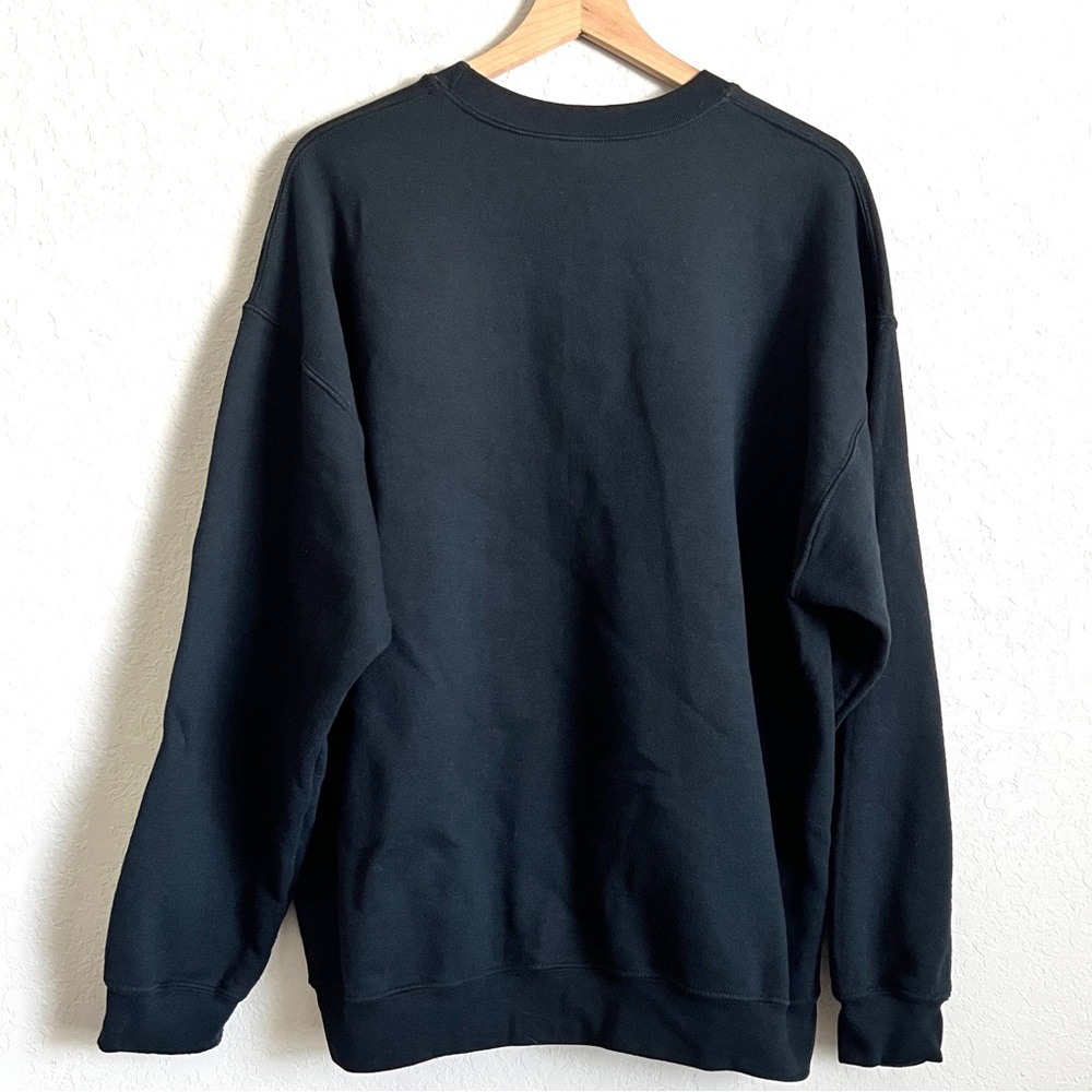 Mickey Mouse Holiday Christmas Sweatshirt GILDAN Crewneck Pullover Black XL - Picture 3 of 5